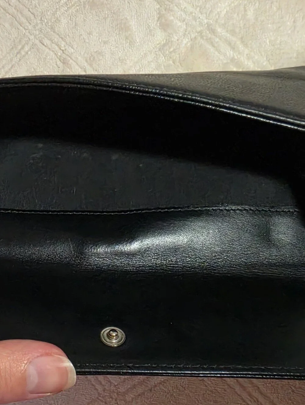 Authentic CHANEL Black  Leather Long Wallet